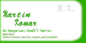 martin komar business card